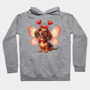 Valentine Fairy Dachshund Dog Hoodie